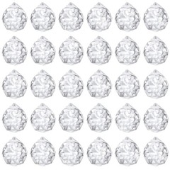 30 Pack 20mm Clear Hanging Crystal Prism Glass Ball Pendant Rainbow Maker