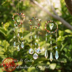 HandD Star Heart Moon Crystal Suncatcher Colorful
