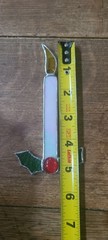 Vintage Handmade Stained Glass Candle Christmas Ornament Sun Catcher