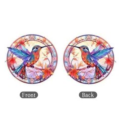 Colorful Hummingbird Suncatcher Double Sided Round Acrylic Decor