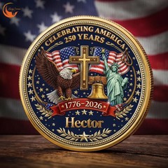 Personalized 250th Anniversary 3D Print Coin