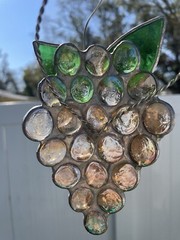Grape Cluster Sun Catcher 5.5”. Champagne Color.