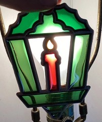 Christmas Stained Glass Suncatchers 9 Vintage Holly Bells Tree Candle Cat Santa
