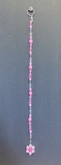 Handmade suncatchers one of a kind crystal glass bead/fancy flower pend 19in