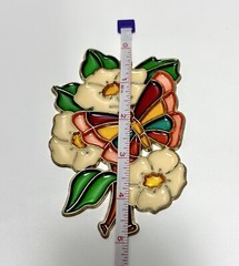 Vintage Suncatchers Noah’s Ark Butterfly Flower Fruit Basket 4-5 Inches Lot 3