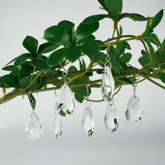 Crystal Sun Catcher, 38mm Hanging Clear Teardrops Chandelier Crystals Parts