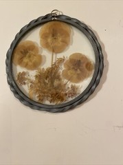 Lasting Impressions Real Flowers, Pewter & Glass Frame Suncatcher