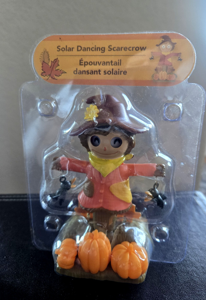 Solar Dancing Scarecrow Set with pumpkins and crows Home Decor, Fall, Autumn