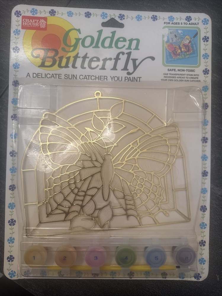 Vintage Butterfly Sun Catcher Stained Glass Kit