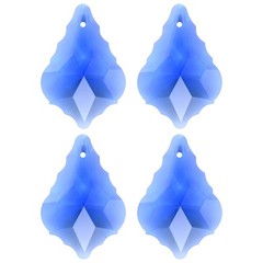 4PCS Crystal Maple Leaf Prisms, 38mm/1.5″ Pendant Hanging [Blue]