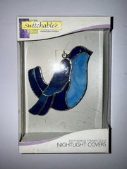 Vintage Glass Switchables StaIned Glass Suncatchers/Nightlight Cover Blue Bird