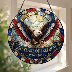 America 250th Anniversary Stained Glass Suncatcher