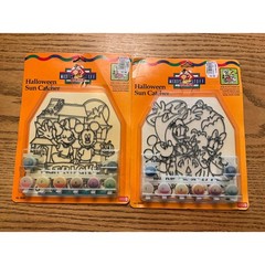 Vintage Disney Mickey’s Stuff Halloween Sun Catcher Kits Mickey Donald 2 Pack
