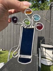 Vintage Stained Glass Suncatcher Lot Of 7