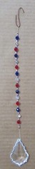 LIGHT MAGIC HANGING CRYSTAL RED WHITE AND BLUE