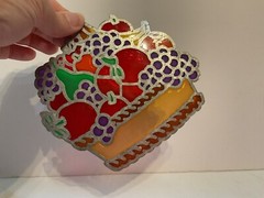 Fruit Basket Sun Catcher Window Decor 4.75” X 4.75” – LR2