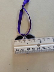 Handmade Leaded Small Bevel Heart Stained Glass Suncatcher Ornament Clear Purple