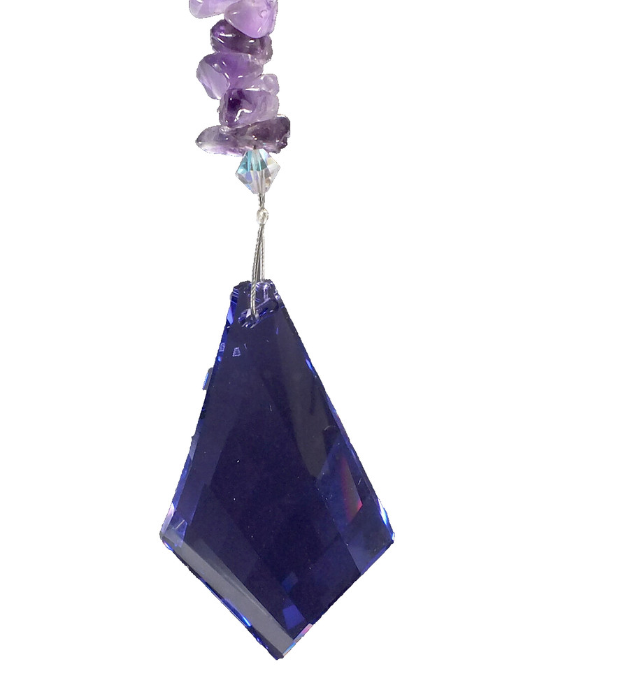 Suncatcher Lead Crystal Swarovski (EA7185) Rainbow Purple Colour Diamond Gift