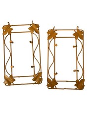 Metal Frames Set Of 2 LxW 9x5x1” Leaves & Scrolls Display Frame