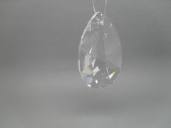 Solid Clear Sun catcher Large Teardrop 3D