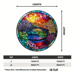 Vibrant Garden Bridge Acrylic Suncatcher Nature Lover Window Hanging Decoration