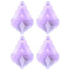 4PCS Crystal Maple Leaf Prisms, 38mm/1.5″ Pendant Hanging [Purple]