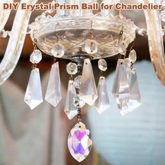 8PCS Crystal Horse Eye Prisms, 38mm/1.5″ Pendant Hanging [AB Color]
