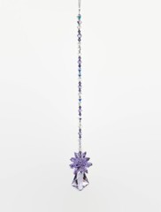38mm Swarovski Violet Vibe Suncatcher made with Swarovski Violet & Crystal AB
