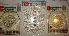 1993 Craft House Crystal Sun Catcher Kit NEW LOT OF 3 PKG Peacock & Hummigbird