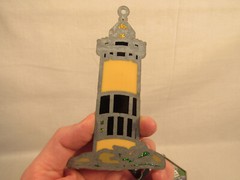 Vintage Lighthouse Sun Catchers Acrylic Metal Stained Glass Style Lot