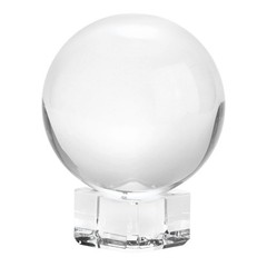 50mm/2 Inch K9 Crystal Glass Ball with Stand Solid Crystal Ball [Clear]