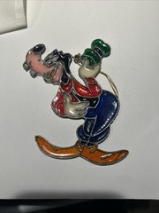 Kurt Adler Stained Glass-Plastic Goofy Suncatcher Ornament Plastic Vtg 1983 .1