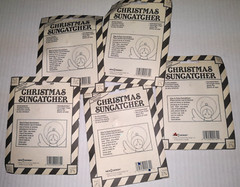 Vintage Pewter Frame Sun Catcher Christmas Set Of 5 NOC