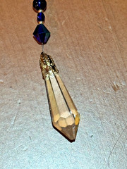 Cobalt Blue Pendulum Crystal Sphere Sun-catcher New 9 inch