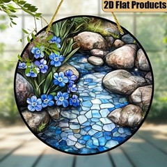 Stream Scenic Acrylic Suncatcher Wall Decor Lake View Holiday Home Friend Gift