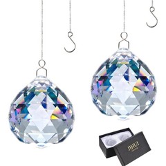 Suncatcher Crystal Ball Prism Rainbow Maker Hanging 40mm 2 Pack