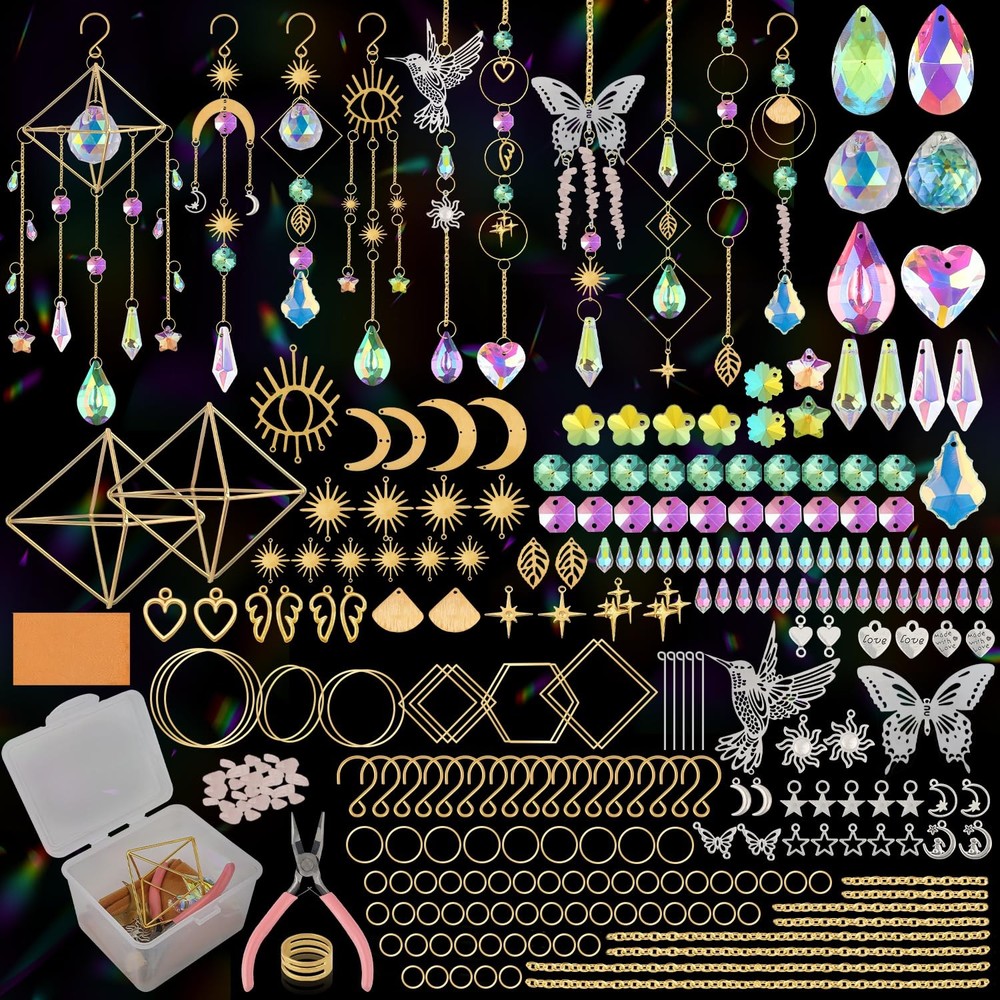 500 Pcs DIY Suncatchers Kits Adults Crystal Sun Catchers Rainbow Maker Art Home