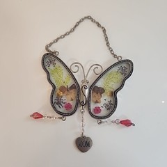 Gift For Mom Birthday Gifts for Mother Butterfly Suncatcher with Flower Wings
