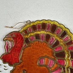 Thanksgiving Turkey Sun Catcher Fall Window Hanging Crystalline Decor