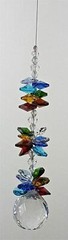 Chakra Crystal Suncatcher, 30mm ball rainbow hanging suncatchers gift for her