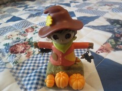 Three Solar Dancing Toys “Owl”, “Girl Scarecrow”, “Skeleton Heads”