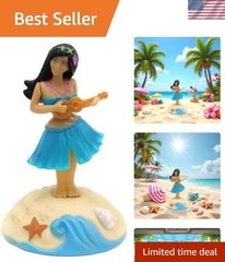 Solar-Powered Dancing Hula Girl Figure – Elegant Dashboard Decor Ornament