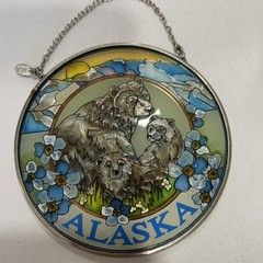 suncatcher stained glass Alaska Features Family Of Bears