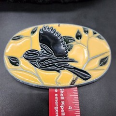 Vintage Resin Sun Catcher Magpie Soaring Good Luck And Fortune