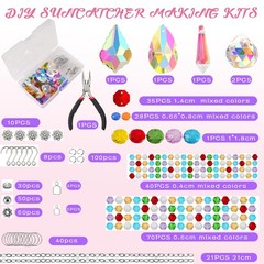 500PCS Sun Catcher Kits for Adults Crystal Beads for Suncatchers DIY Suncatch…