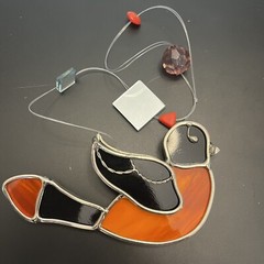 Vintage Baltimore Oriole Sun Catcher Hanging Window Art 4.5”x3”