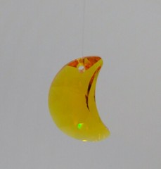 Swarovski Crystal Topaz 30mm Moon 6722 Suncatcher/ Ornament; Orange