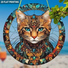 Luxury Ornament Cat Themed Acrylic Suncatcher Holiday Home Decor Accent