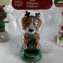 Lot Of #5 Solar Dancing Christmas Characters 1 Dog 2 Elves 2 Santa’s