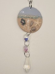 Handmade Clay Suncatcher Beach Theme Turtle Sand